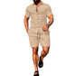 👕🩳 Men's Casual Short Sleeve Shirt & Shorts Set – 50% RABATT! Perfekt aufeinander abgestimmt – bequem, luftig, sommerlich. 🔥☀️