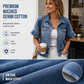 ⏳ Befristetes Angebot – 50% Rabatt ⏰ Damen-Sommer-Jeansjacke mit Rüschenärmeln 🧥
