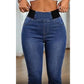 📦 Täglich im Dauerversand! 👖Damen hochtaillierte Denim-Caprihosen mit elastischem Bund – verkürzte Jeans