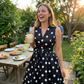 👗 50% RABATT! 🌸 Damen-Kleid mit Polka-Dot-Muster, V-Ausschnitt & ärmellos – Luftig, elegant & vielseitig – Perfekt für Alltag, Büro oder besondere Anlässe – zeitloser Look mit Frische ✨