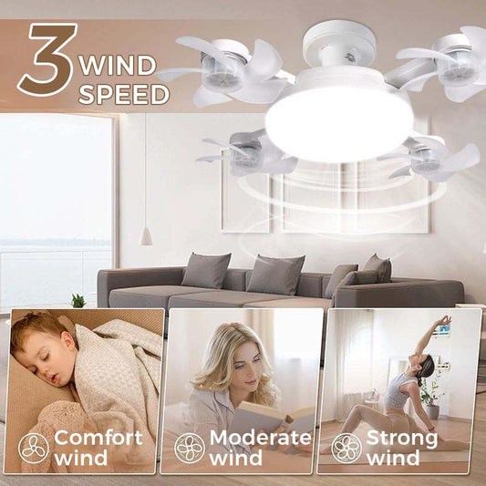 🌀JETZT 50 % RABATT! 💡 Deckenventilator mit E27-Fassung – Leiser 2-in-1-LED-Ventilator mit Fernbedienung – Kühlung und Beleuchtung in einem 🏠