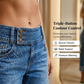 ⏰ 50 % RABATT – Nur für kurze Zeit ✨👖 Figurschmeichelnde Cropped Denim-Jeans mit hoher Taille & weiter Beinweite – 3-facher Knopfverschluss, umgeschlagene Säume & atmungsaktive Qualität