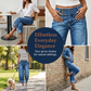 ⏰ 50 % RABATT – Nur für kurze Zeit ✨👖 Figurschmeichelnde Cropped Denim-Jeans mit hoher Taille & weiter Beinweite – 3-facher Knopfverschluss, umgeschlagene Säume & atmungsaktive Qualität