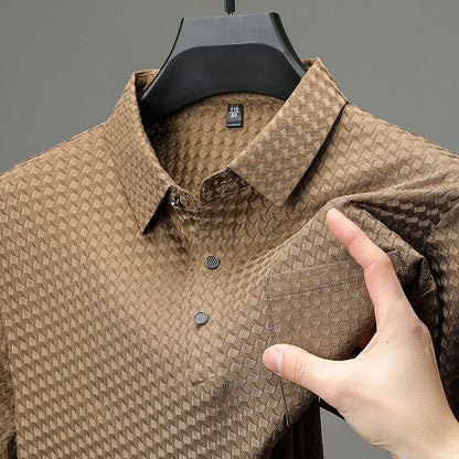 👔✨ Strukturiertes Kurzarmhemd für Herren – 50 % Rabatt! Moderne Struktur, lockere Passform, atmungsaktives Material – perfekt für die Arbeit und das Wochenende. 🔥💨