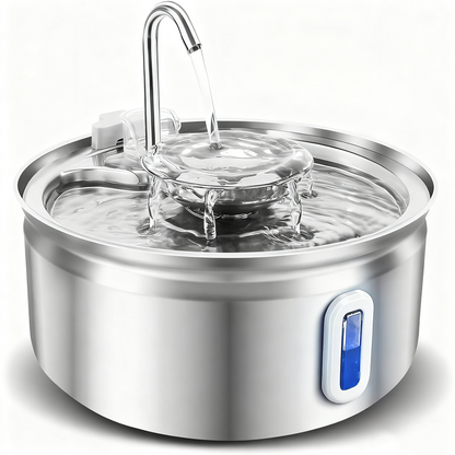 ⚙️💧 Edelstahl-Katzenbrunnen mit automatischer Filterung – 50% RABATT! Frisches, gefiltertes Wasser für gesunde Katzen – großes Fassungsvermögen, leise Pumpe. 🔥🐱