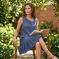 👗💙 Ärmelloses Top mit asymmetrischem Ausschnitt & Rüschen – 50% RABATT! Elegant, verspielt, perfekt für warme Tage & besondere Anlässe. 🔥🌸