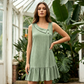 👗💙 Ärmelloses Top mit asymmetrischem Ausschnitt & Rüschen – 50% RABATT! Elegant, verspielt, perfekt für warme Tage & besondere Anlässe. 🔥🌸